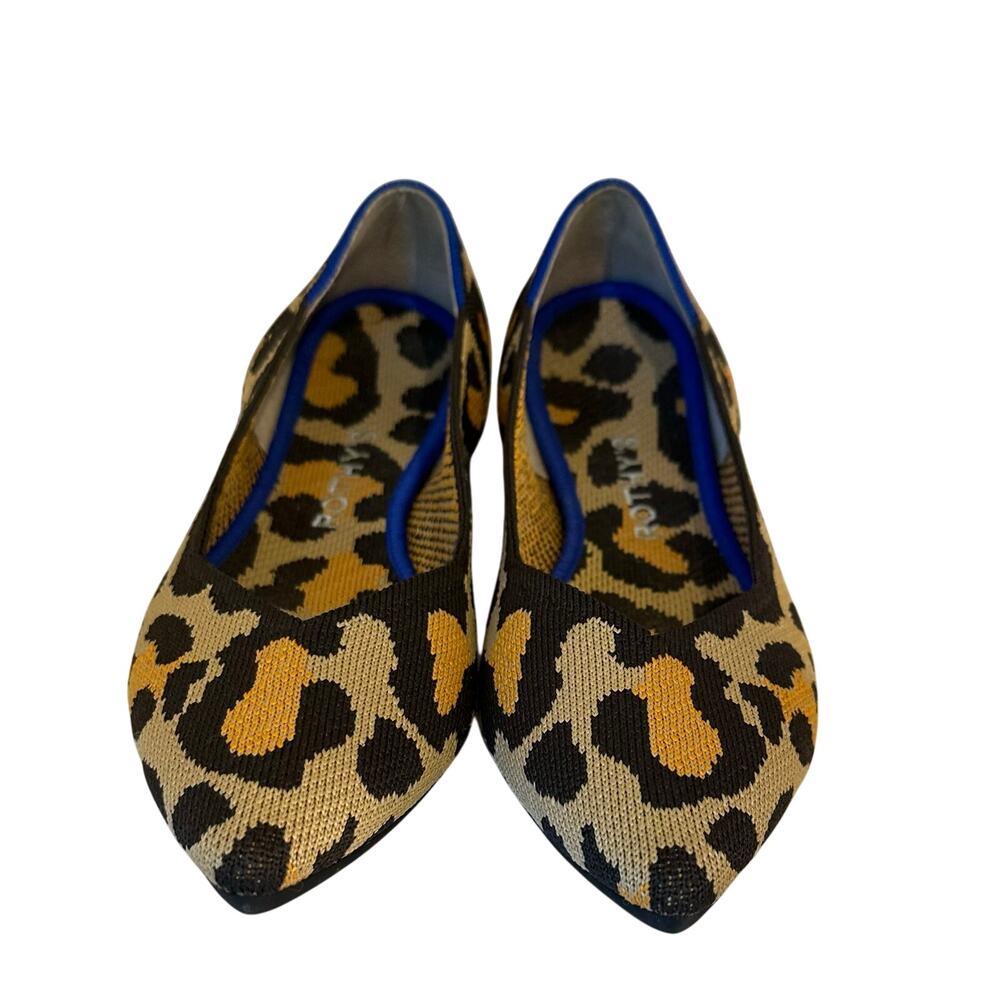 Rothy's Womens The Point Big Cat Knit Fabric Slip On Ballet Flats Shoes Sz 7.5 - Picture 5 of 11